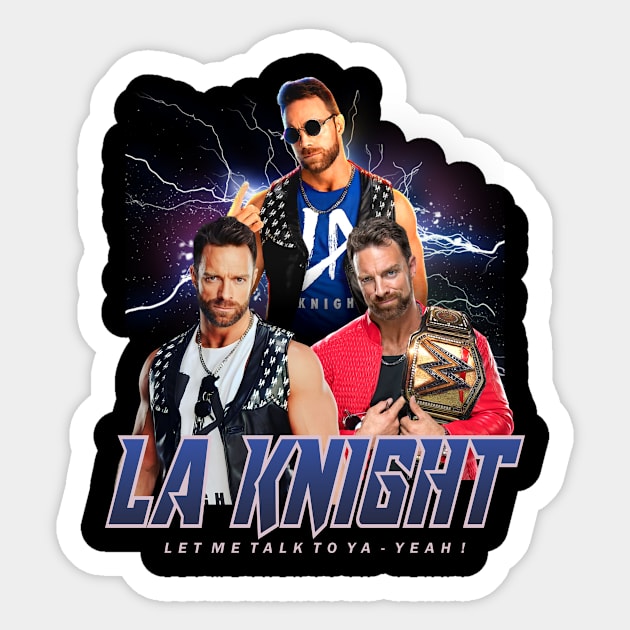 LA KNIGHT Sticker by dawnttee